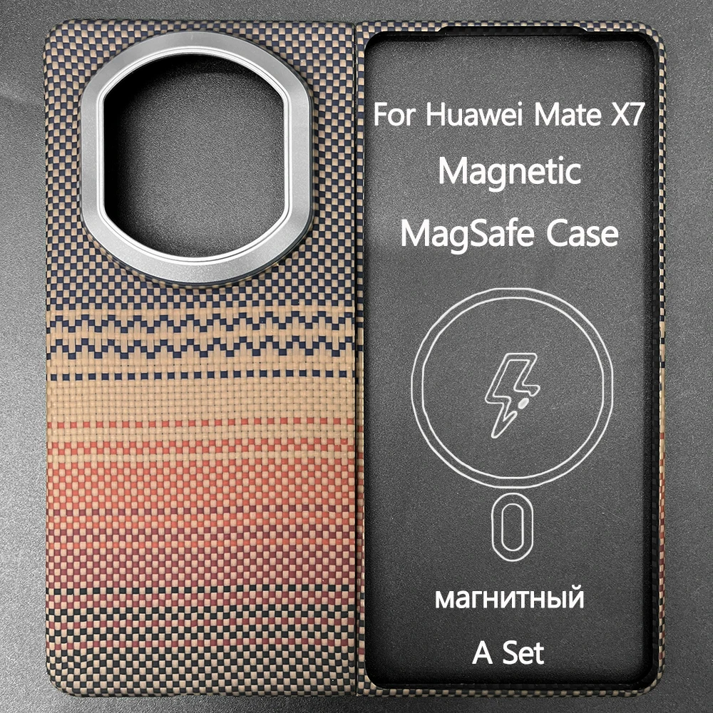 Ultra Thin Magnetic Aramid Fiber Protective Case - Carbon Fiber Design