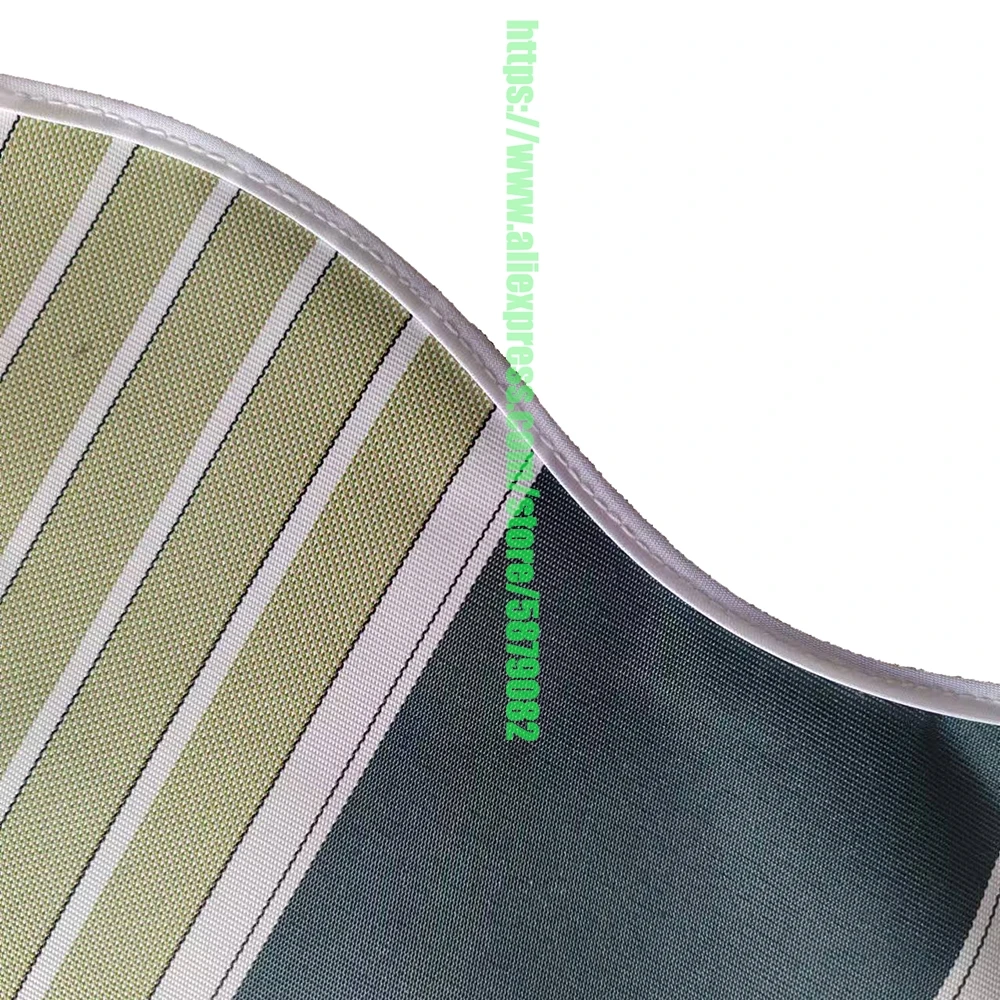 Tewango Patio Awning Fabric Replacement Polyester Canopy Cover Sun Shade Deck Balcony UV Protection Dark Green Strip