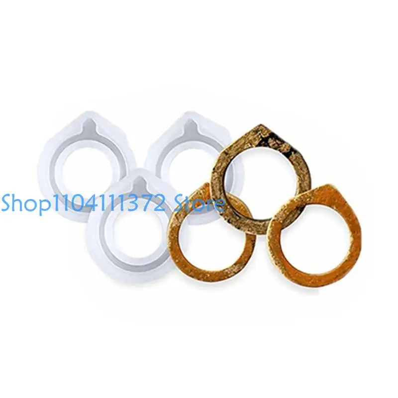 P9FE 3 PCS/SET 실리콘 링 곰팡이 DIY 링 제작을위한 둥근 목걸이 펜던트 공예품