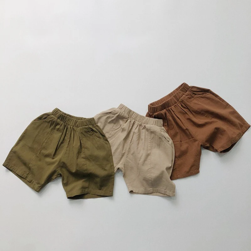 Summer Loose Kids Boys Girls Solid Color Children's Clothing Short Pants Casual Baby Boys Girls Children Short Pants