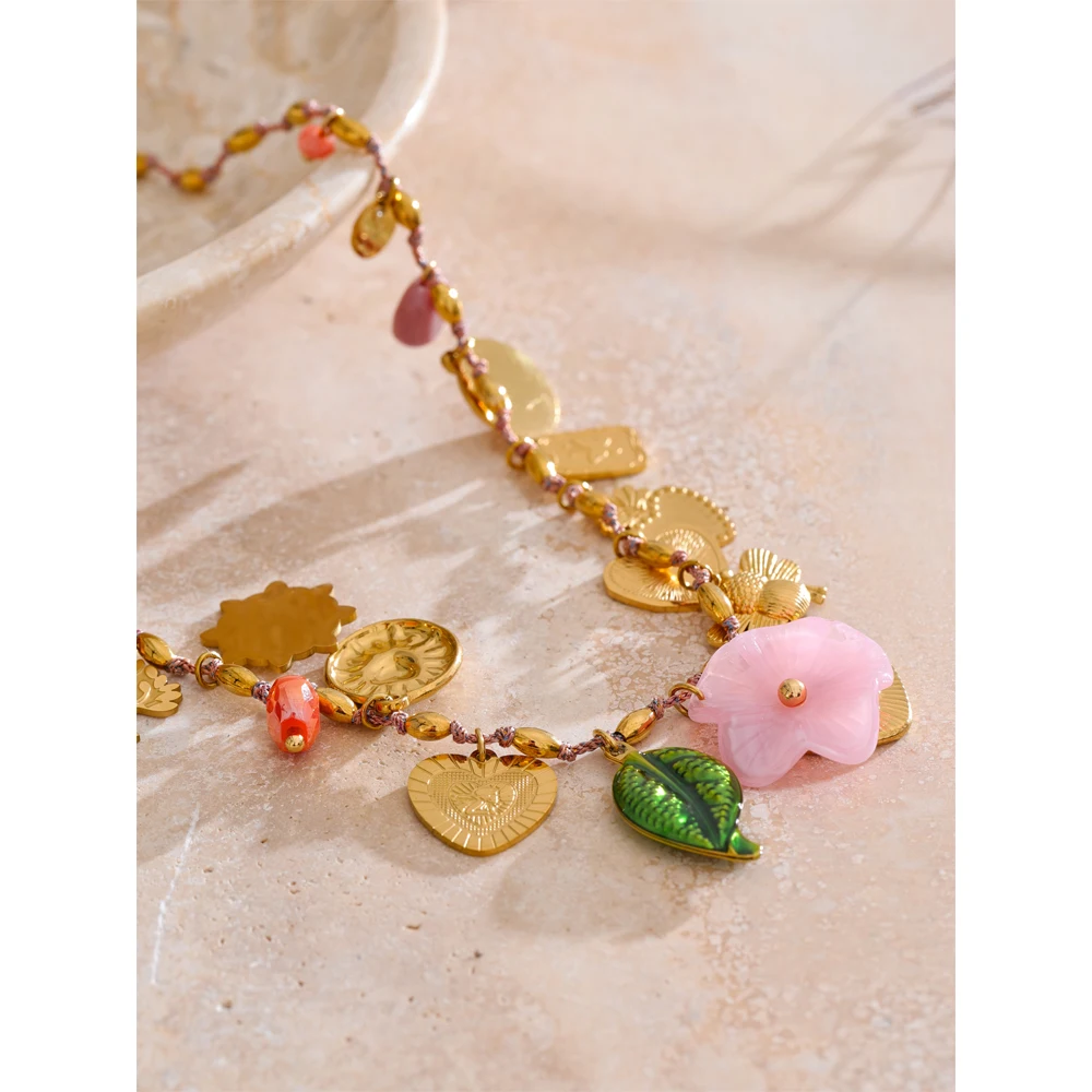 Yhpup Stainless Steel Metal Necklace