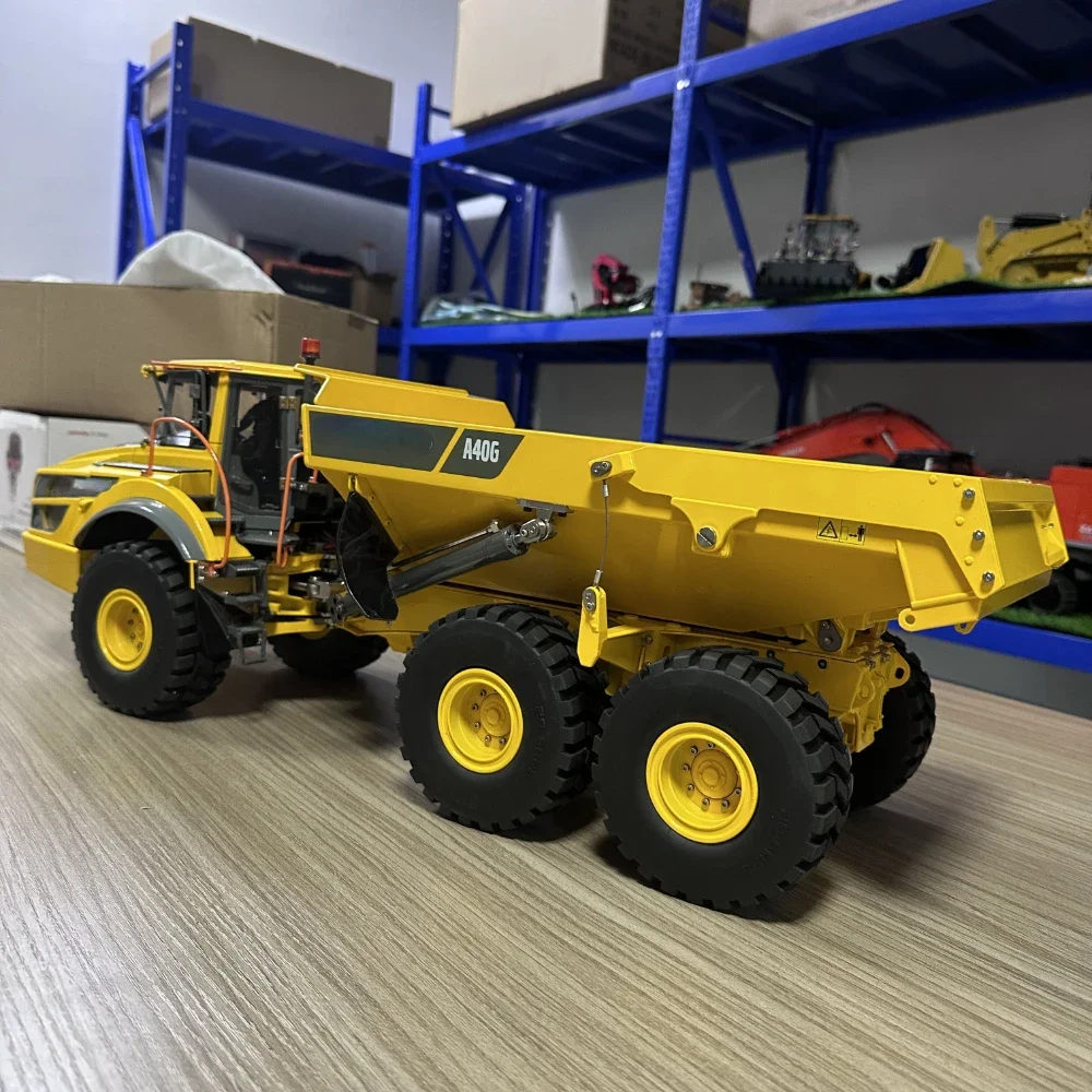 Double E A40G RC 1/16 Hydraulic Articulated Dump Truck with Audio Group and Light Group Complete Vehicle Die-casting Metal 6