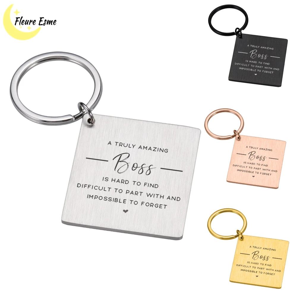 

Boss's Day Gift Key Chains Gift for Boss Keychains Personalized Boss Leader Gift Keychain Motivational Customized Products