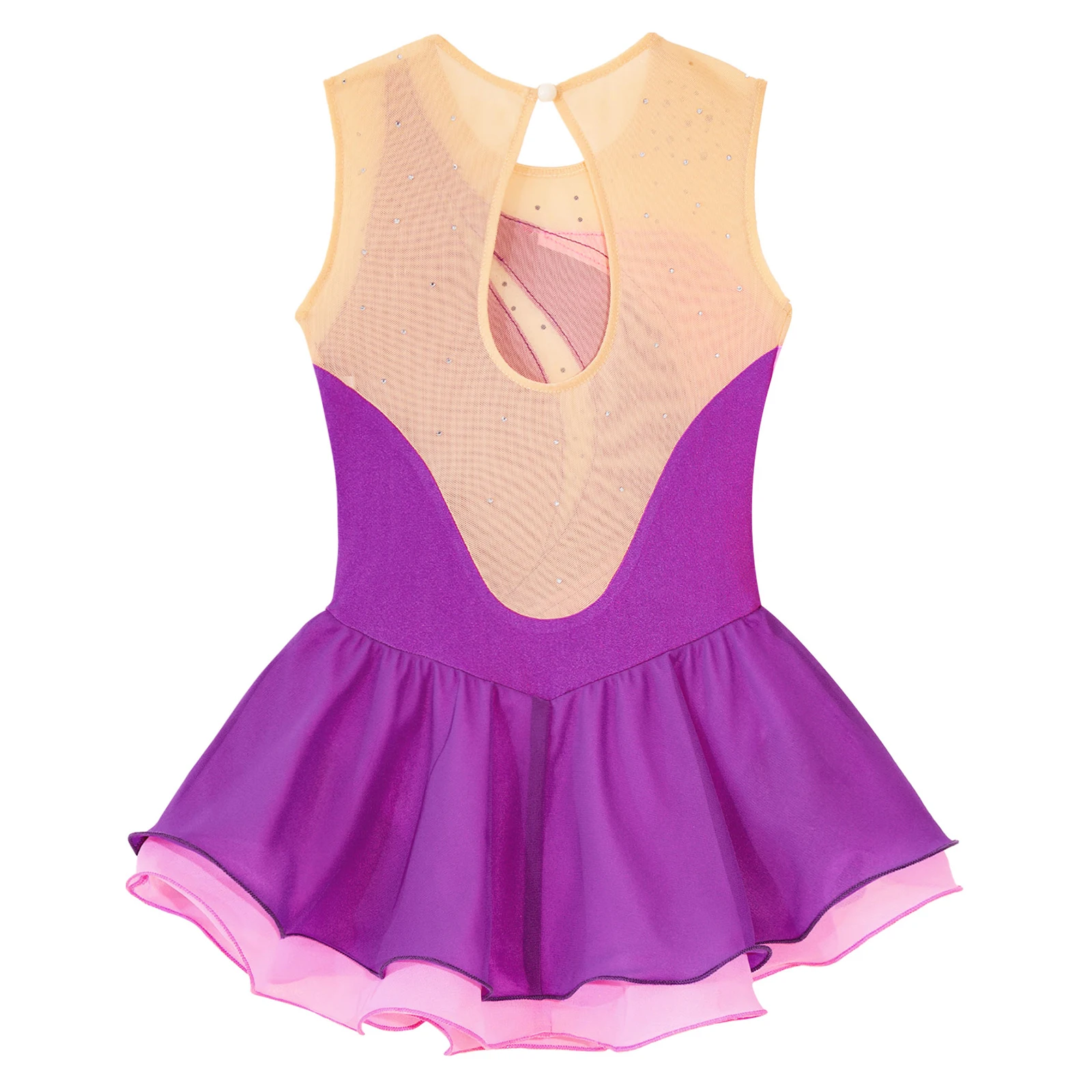 Girls Chiffon Skating Dress 4