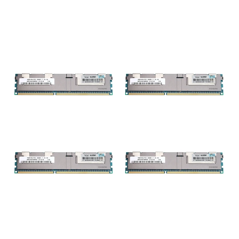 

4X 16GB PC3-8500R DDR3 1066Mhz CL7 240Pin ECC REG Memory RAM 1.5V 4RX4 RDIMM RAM For Server Workstation