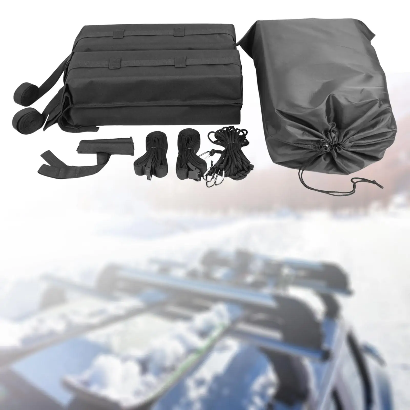 Soft Roof Rack Pads Space Saving Durable High Performance Surfboard Racks Accessory with Storage Bag for Paddle Board Kayak