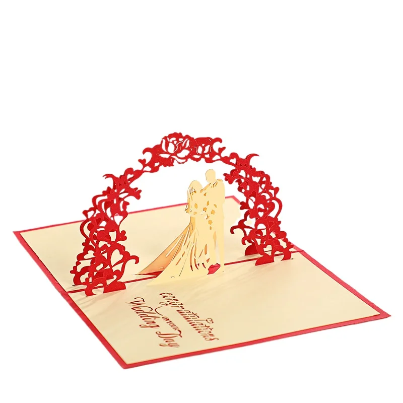 3D Pop UP Greeting Card for Wife and Girlfriend Valentine's Day Anniversary Wedding Invitation Thank You