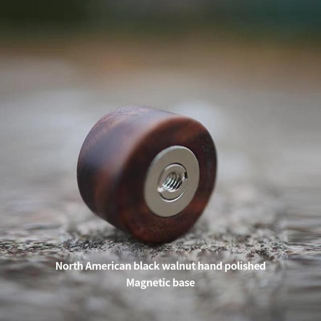 Black Walnut Magnetic Base Hand Polished For Goal Zero Small Lighthouse Tripod Outdoor Camping 1/4 Universal Tripod Torch