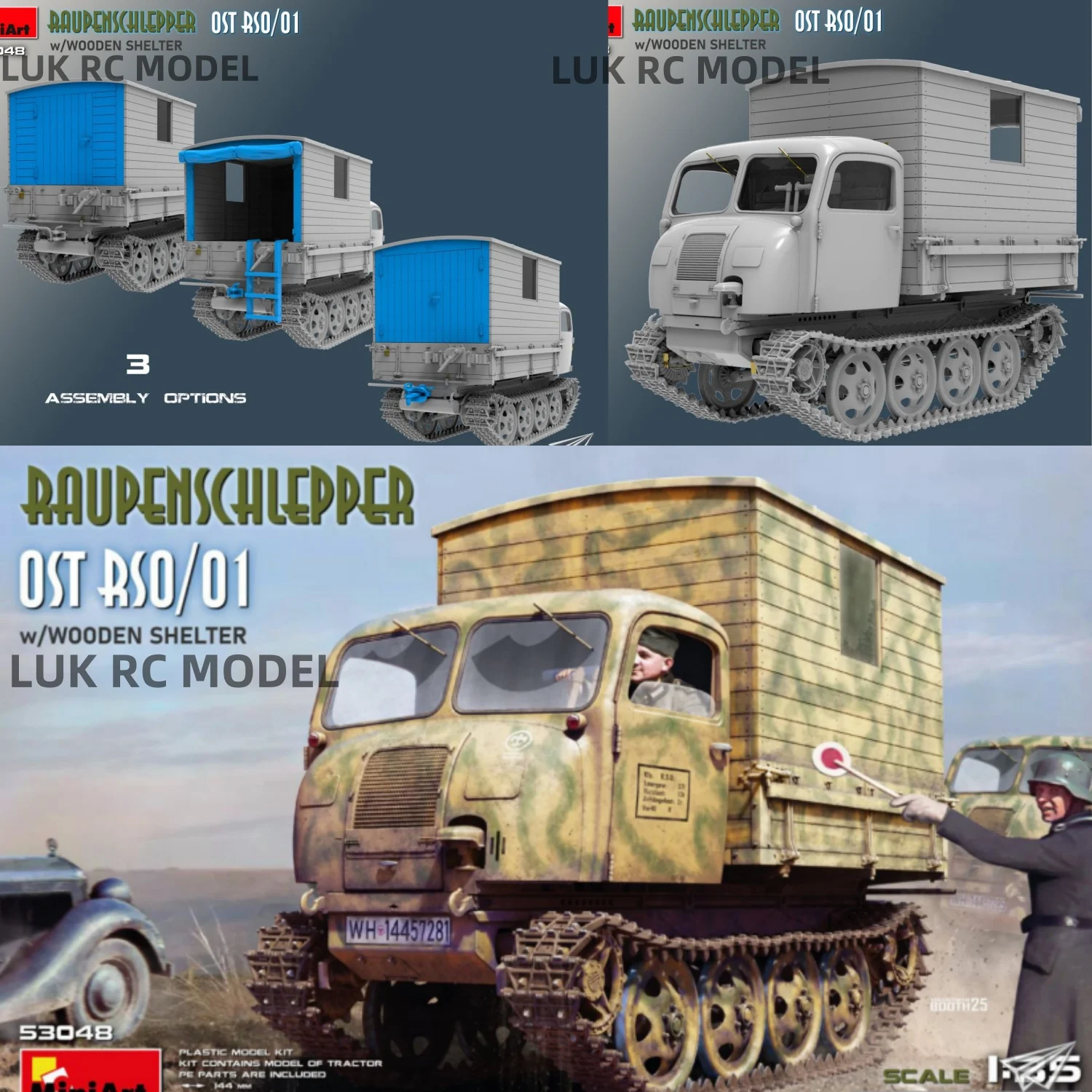 MINIART 35480 1/35 크롤러 트랙터 Ost RSO/01 중기 소형 장면 정..