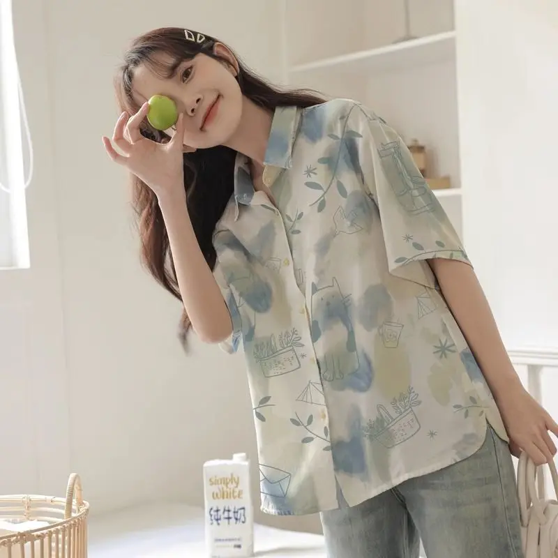 

XEJ Korean Style Women Clothing Elegant Social Women's Shirt Women's Summer Blouse Shirts Woman Short Sleeve Blouse