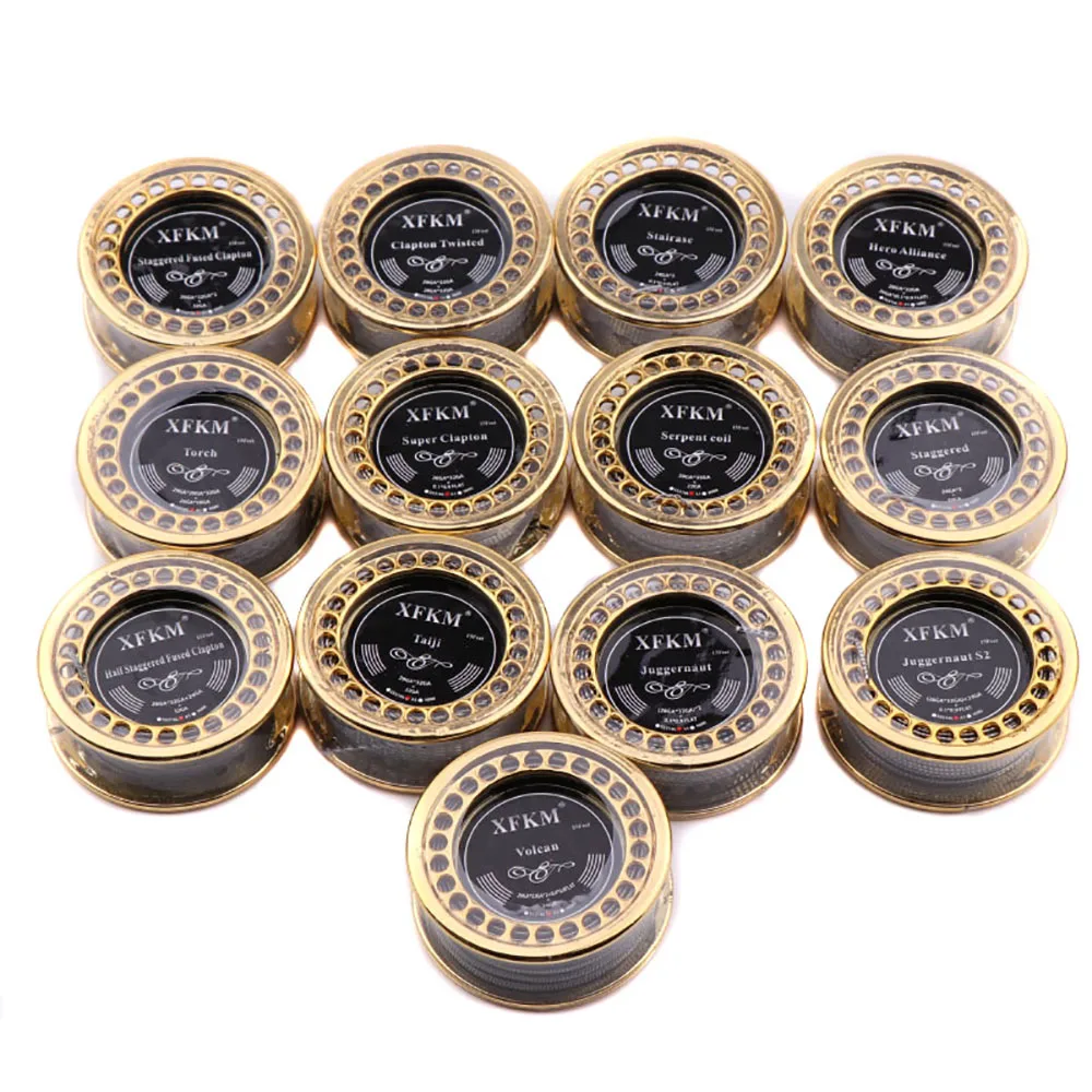 XFKM 5M/Roll A1/316L  Staple half staggered Fused clapton volcan wires Alien hoffa juggernaut oils Heating Resistance Mtl coil 5