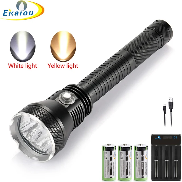 3-LED XHP70.2 Waterproof Diving Flashlight (IPX68) 1