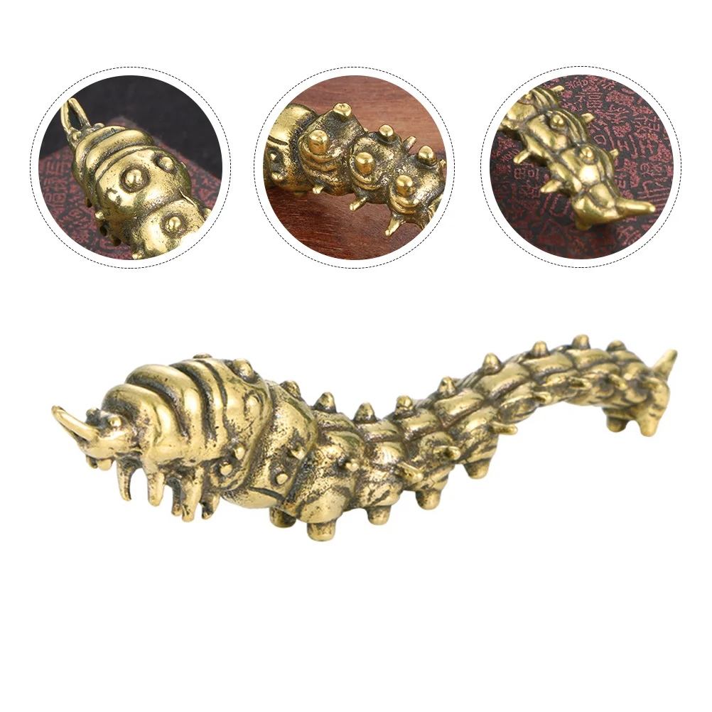 

Brass Caterpillar Creative Ornament Animals Figurine Indoor Tabletop Decor Small Desktop Exquisite