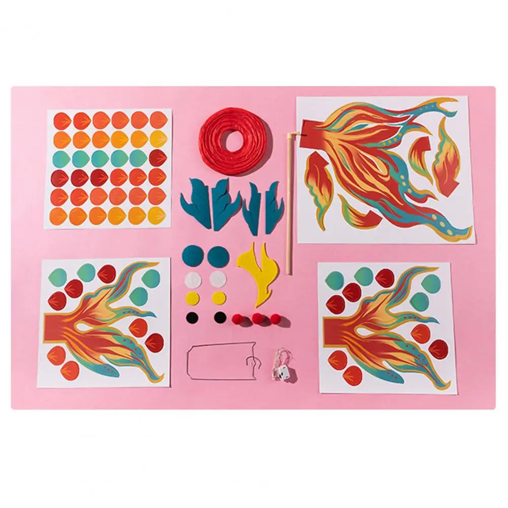 

Традиционный стиль, набор из традиционного китайского фонаря для праздников средней осени и весны, «сделай сам», золотая рыбка для Луны