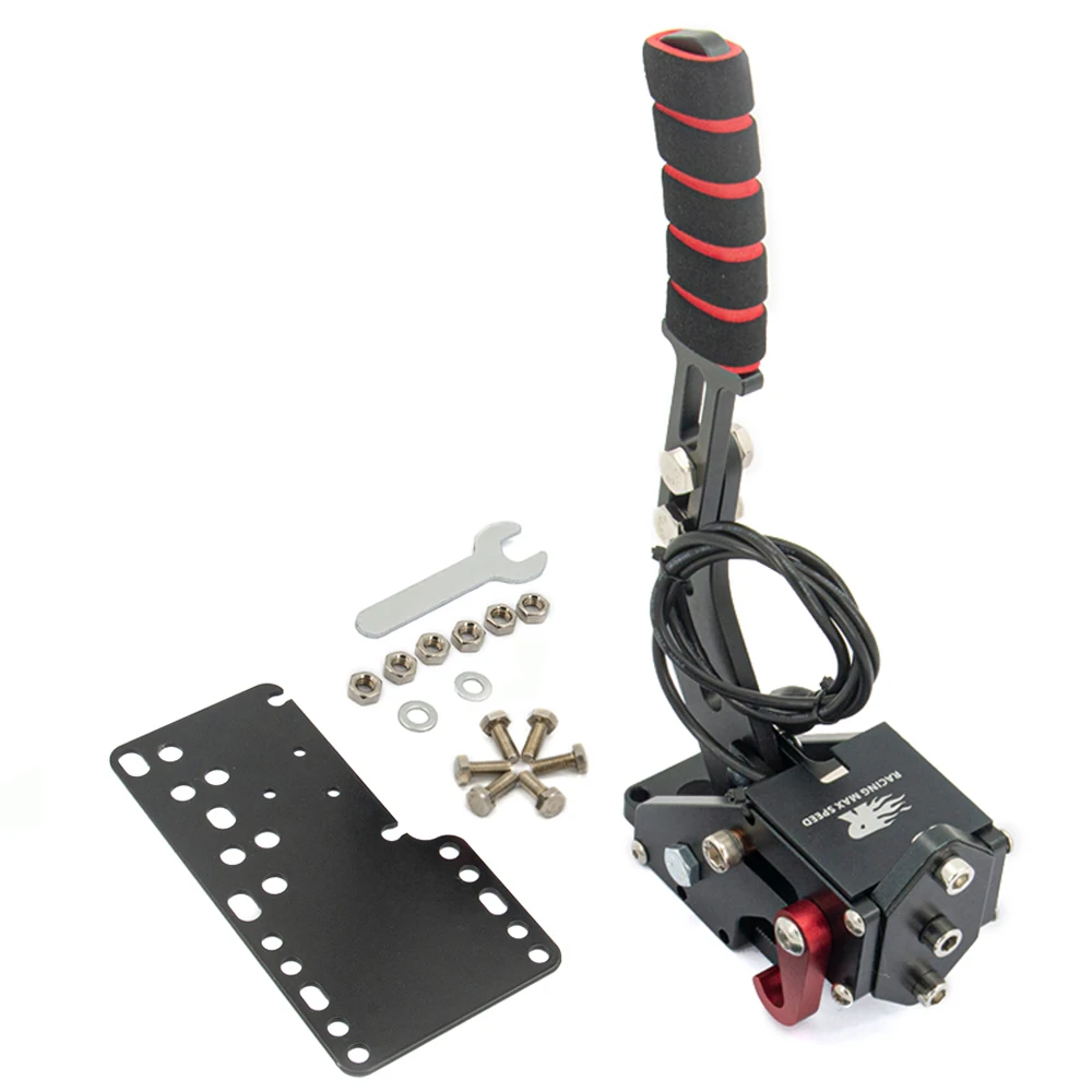 New USB Handbrake for SIM Racing Games Logitech g25/g27/g29 T500 FANATECOSW DIRT RALLY Horizon with Stainless Steel Fixed Plate