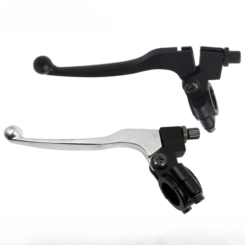 Juego De Palancas De Embrague Y Freno Cromadas Para Moto Con Soportes De Espejo - Para Manillar 7/8"