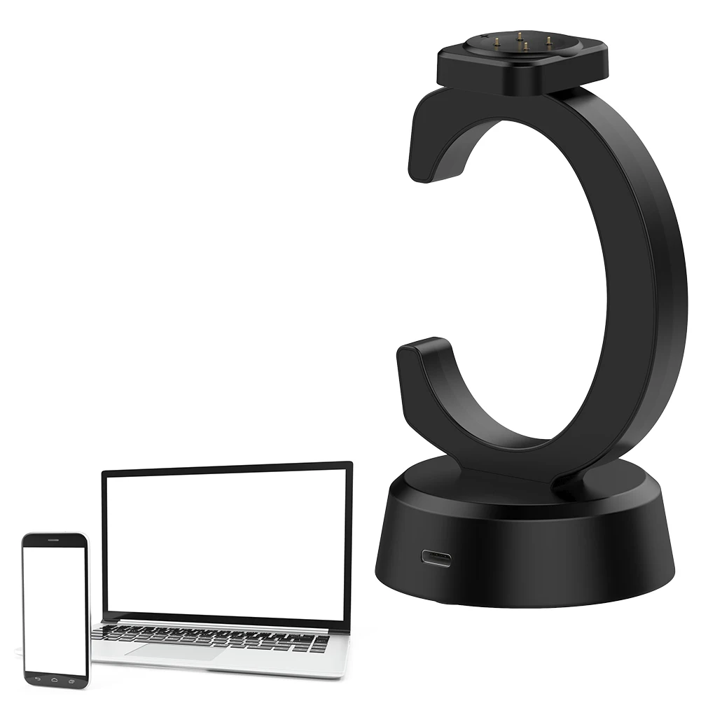 Magnetic Charger Dock Stand with USB Type-C Charging Cable Charge Station Base for Google Pixel Watch 3/Watch 2/Fitbit ACE LTE