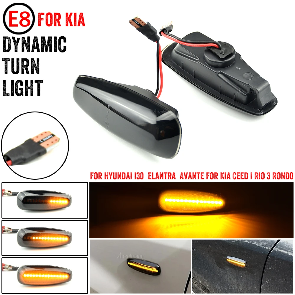 

LED Side Marker Light Dynamic Turn Signal Lamp For Kia Pro Ceed Estate Rio 3 Hatchback Saloon Hyundai i30 Azera Elantra Avante