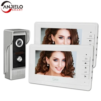 Anjielosmart 7 Inch Wired  Video Intercom With Camera Doorbell Waterproof Apartment Security Protection Private Residential 1