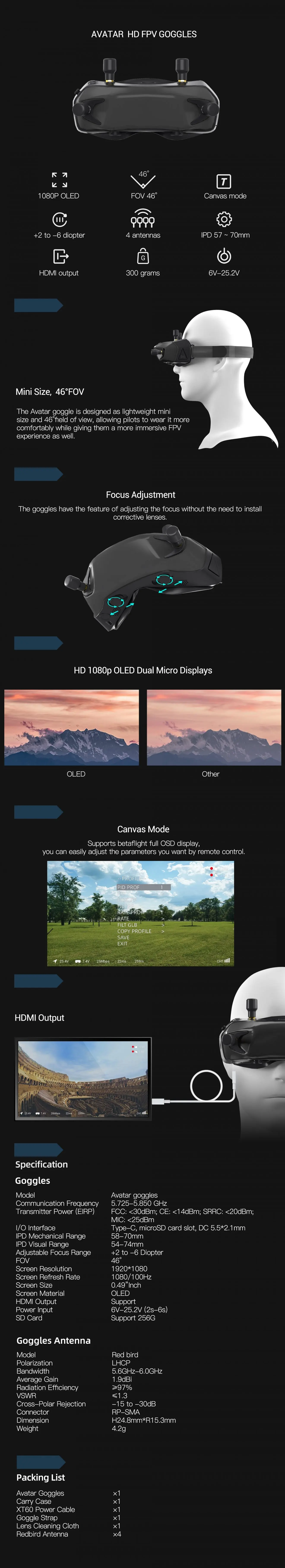 Walksnail Avatar Digital HD FPV Goggles 8