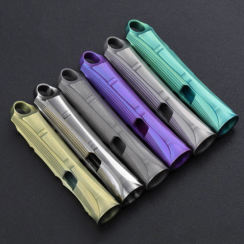 

Titanium Emergency Whistle Portable Outdoor Tool EDC Fashion Pendant Accessories Key Ring Whistle