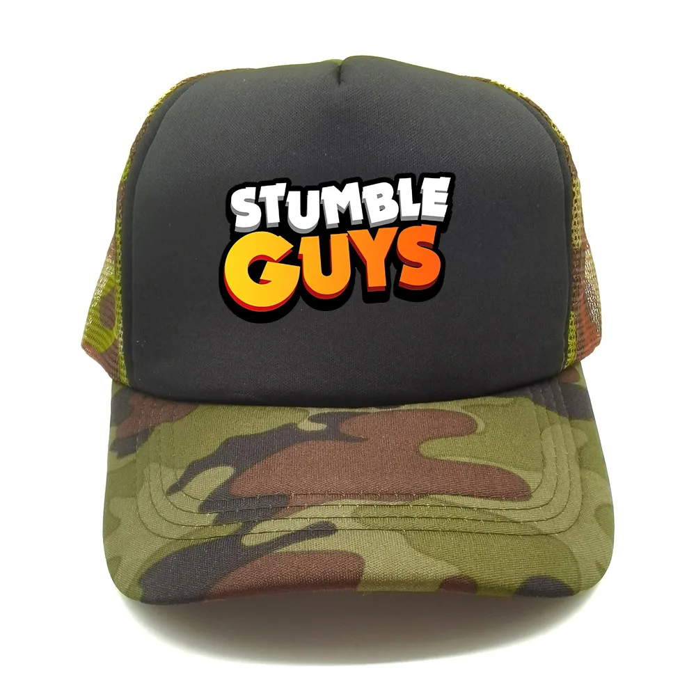 Stumble Guys Trucker Cap Baseball Caps Men Funny Hip-Hop Hat Summer Unisex Mesh Net Caps Gift Dad Hat