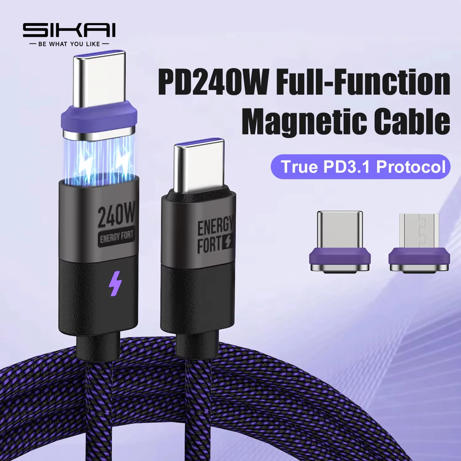 High-Power 240W Magnetic USB-C Charging Cable - PD3.1 5A Rapid Charger Cord