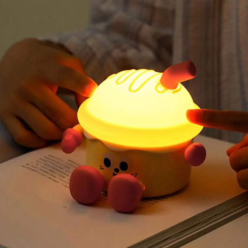 Cute Night Light Ice Cream Table Night Lamp Indoor Lighting Non-Glaring LED Lighting Indoor Lamp For Night Feeding Diaper