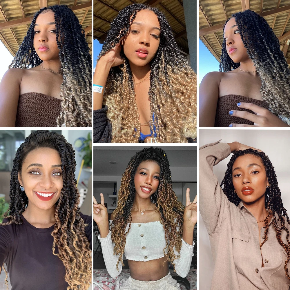 Majesty Twist Hair Curly Passion Twist Crochet Hair 26'' Long Synthetic Braiding Hair Extension SOKU Pre-Looped Senegalese Twist