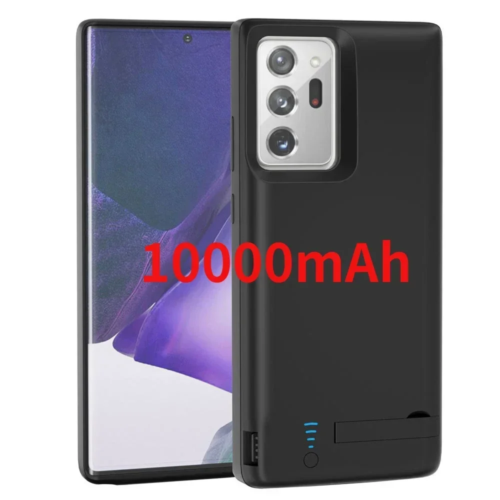 삼성에 적합한 갤럭시 노트 20 울트라 5G 노트 20 5G 10000mAh 배터리 충전기 케이스, 삼성에 적합한 노트 10 프로용 USB 보조배터리 충전기 케이스