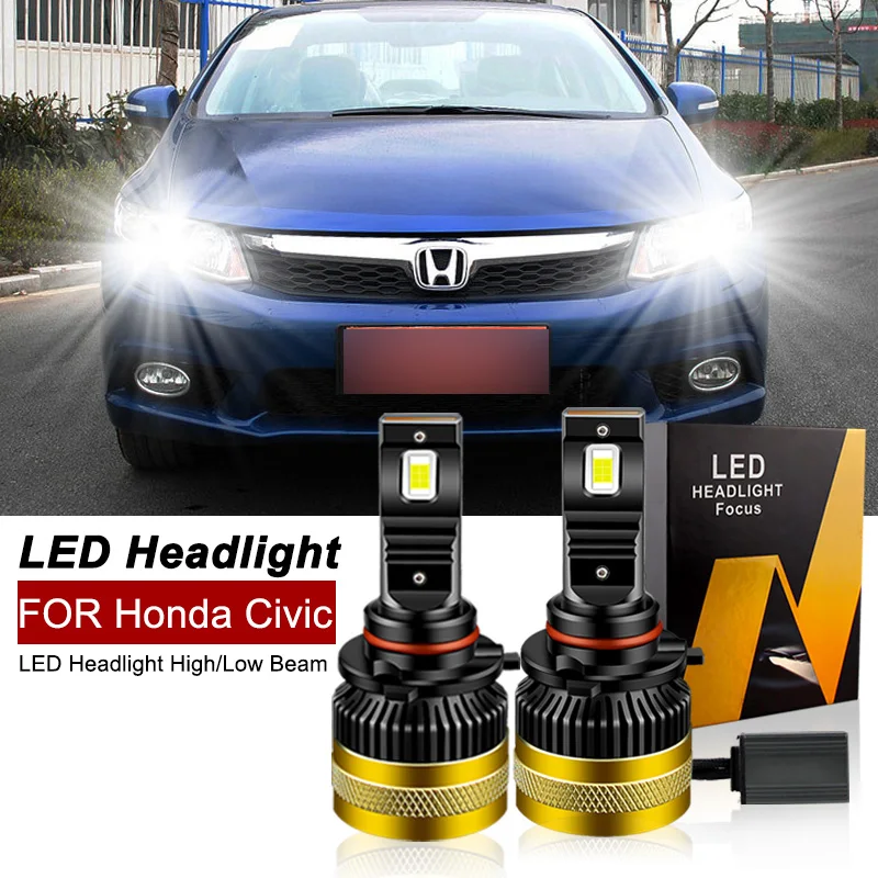 2PCS 30000lm For Honda Civic 2006 2015 Car LED Headlight Bulbs High
