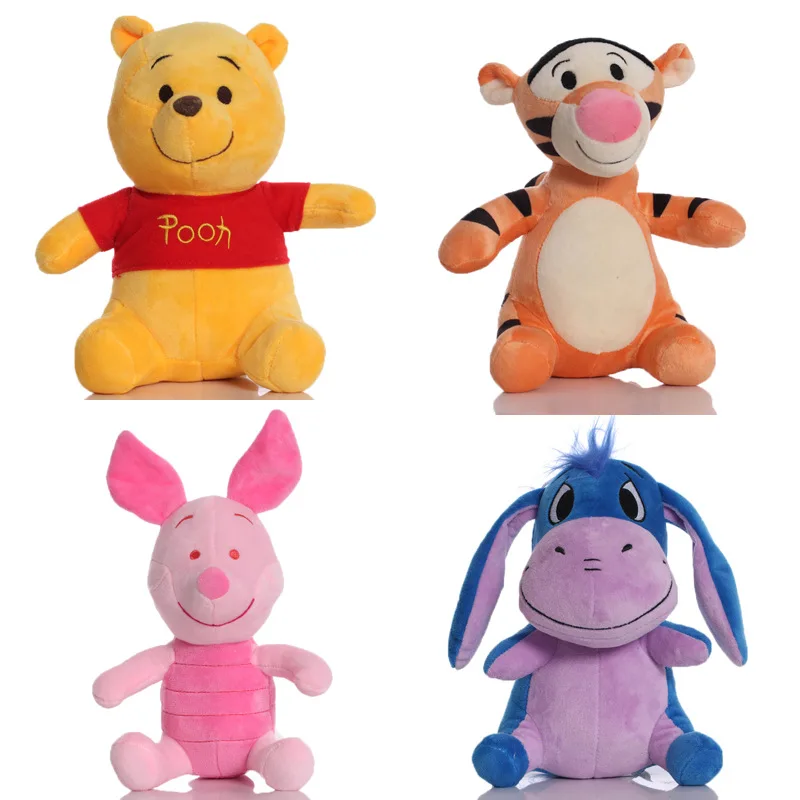 Personaggio Dei Cartoni Animati Disney 21-23Cm Qi-Ear Donkey/Pijie/Winnie The Pooh/Tigger Toy Cute Animal Doll Collezione Per Bambini Piccolo Regalo