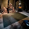Waxed Canvas Camping Mat Retro Moisture-proof Picnic Blanket Water-proof Floor Mat 2 IN 1 Simple Tent Outdoor Camping Equipment 2
