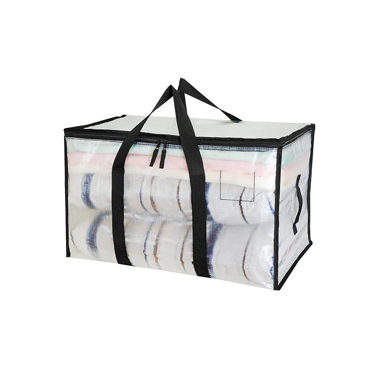 

Thickened Non-Woven Fabric Blanket Organizer Quilt Storage Bag Blanket Storage Bags With Zipper Outdoor Luggage Bags For Travel
