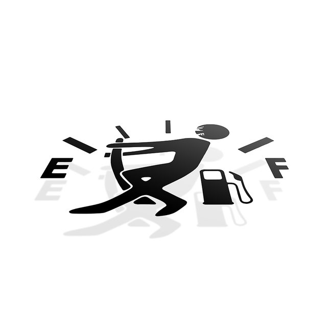 1 Pcs Funny Car Sticker Pull Fuel Tank Pointer To Full Hellaflush Reflective Vinyl Car Sticker Decal Wholesale