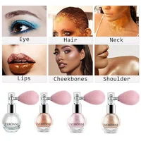 4 Color Gloss Powder Spray, Glitter Gloss Spray Shimmer Powder Makeup Spray, Suitable for Women's Face and Body Cosmetics 1