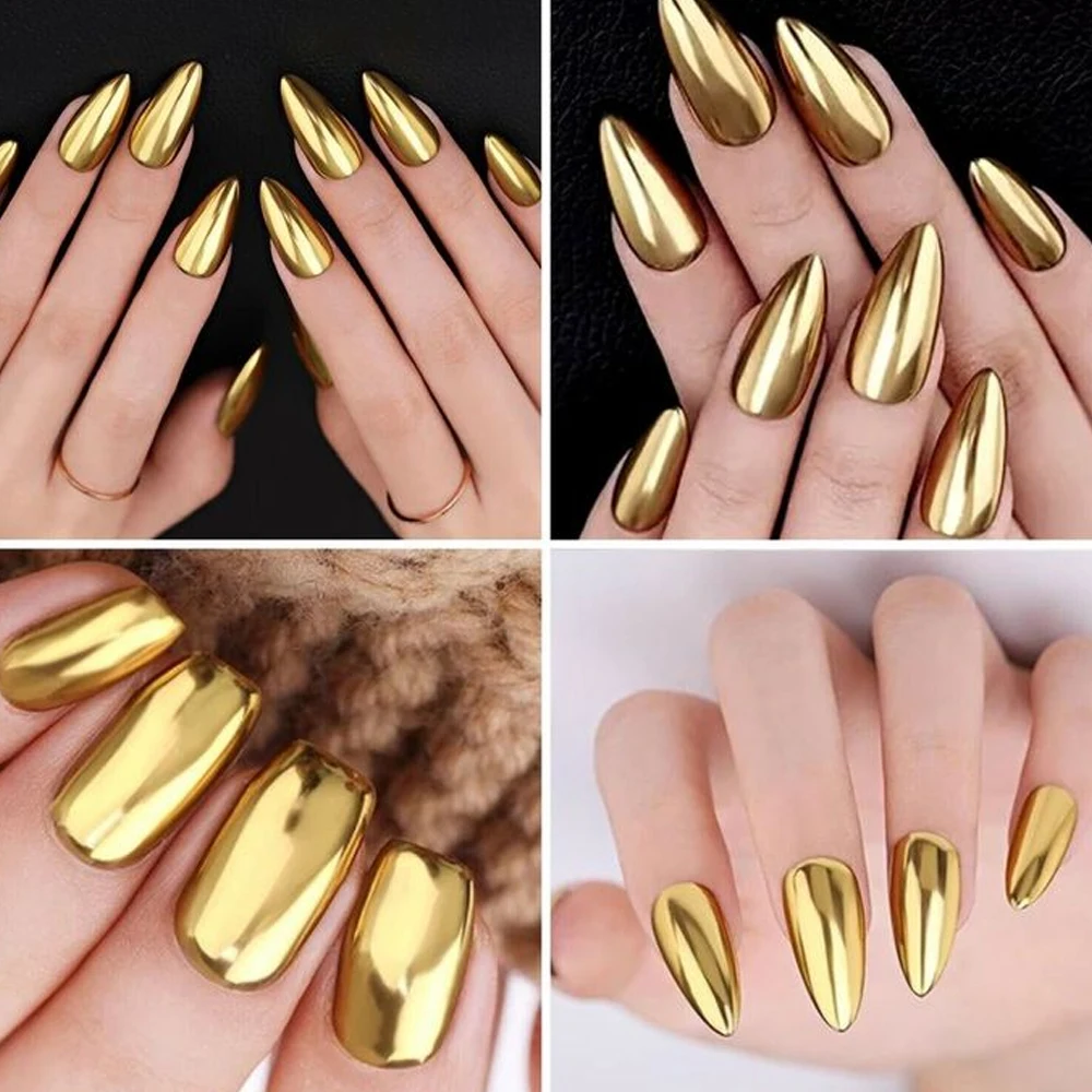 Tinovo Uno Metallic Gold Nail Polish Strengthener Growth Quick Dry Nail Growth Polish Lacquer Manicure Nail Art Base Top Coat 5