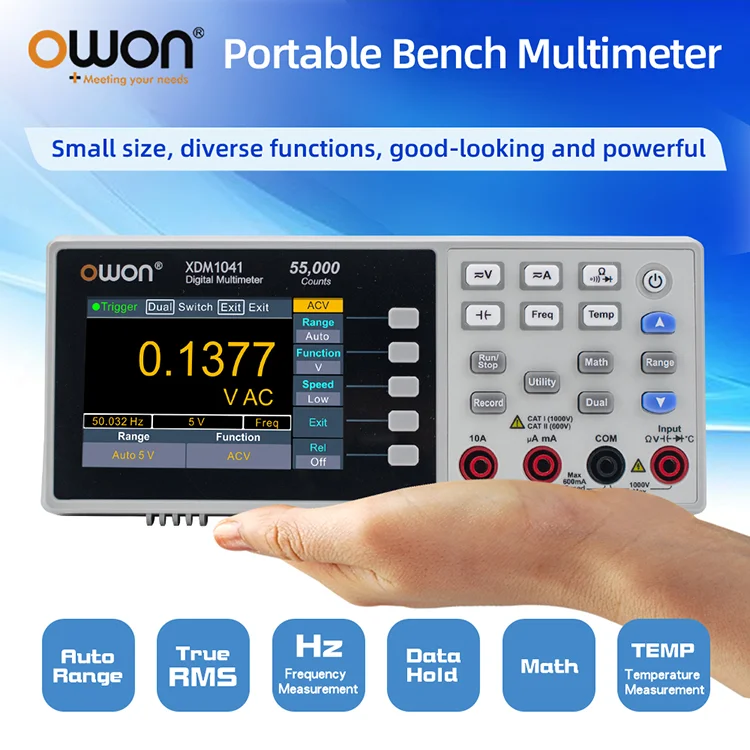 XDM1041/XDM1241 Desktop Digital Multimeter 55000 Counts USB Multimeter True RMS