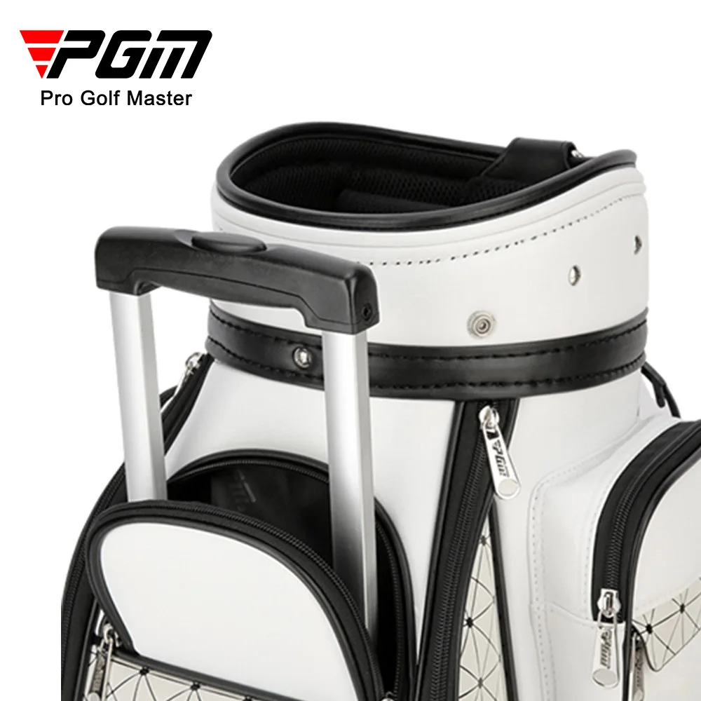 Pgm Retractable Golf Aviation Bag Portable Pu Leather Golf Standard Bag Golf  Large Capacity Travel Package With Wheels new - AliExpress