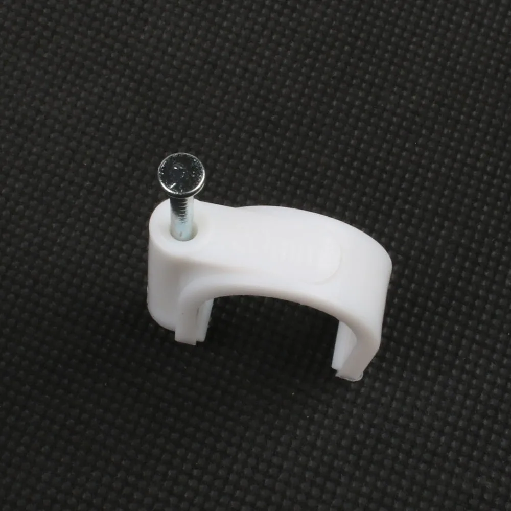 20 MM 원형 경로 원형 케이블 클립 케이블 네일 와이어 클립 100 개/가방 20mm 케이블 클립 원형 흰색 Y20