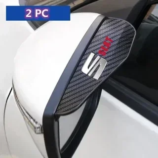 2Pcs Carbon Fiber Car Rearview Mirror Eyebrow Rain Cover For Seat Leon st FR CUPRA Leon MK3 MK2 mk1 hatchback 5f Ibiza 3