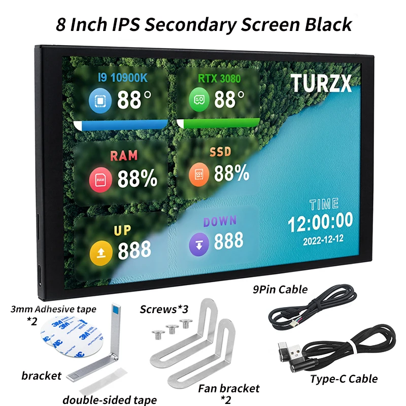 8 Inch Black