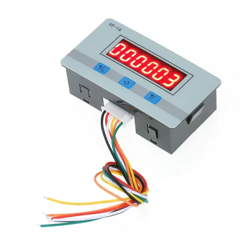 미니 LED 디지털 카운터 모듈, DC/AC5V 24V 전자 토탈라이저, NPN 및 PNP 신호 인터페이스, 1 999999 배 카운팅 범위