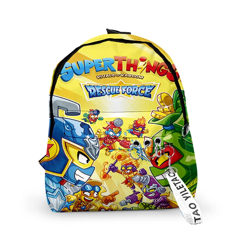 Game Superzings Backpacks For Boys Girls Students Oxford School Bag Mochila Super Zings Rucksack Cartoon Anime Keychain Backpack