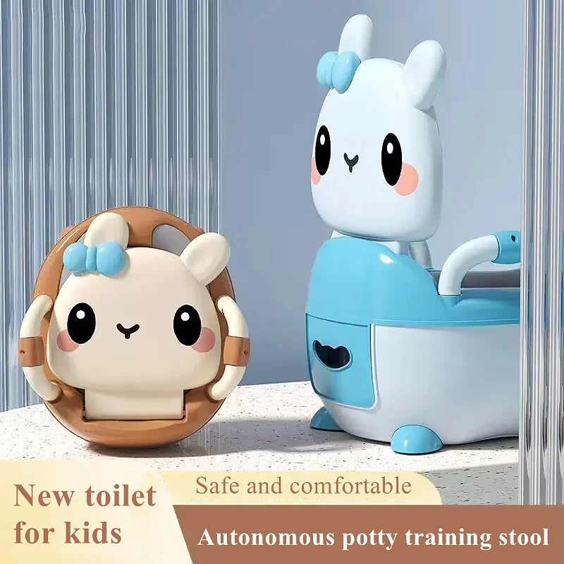 Children's Toilet Seat Rabbit Toilet Portable Baby Toilet Seat Household Boy and Girls Baby Potty Urinal Basin Baby Bucket Potty 2