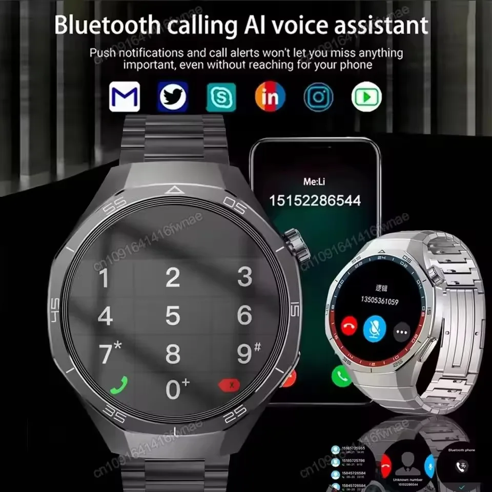Watch 5 Pro Men Smart Watch 2025 New BT Call Blood Pressure Heart Rate Sport Waterproof SmartWatch GPS Watches for IOS Android 6