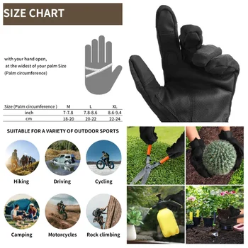 Full Finger Cycling Gloves Touch Screen Hard Knuckle Gloves for Motorcycle Hiking Climbing Lumbering Equipment Tactical Gloves 6