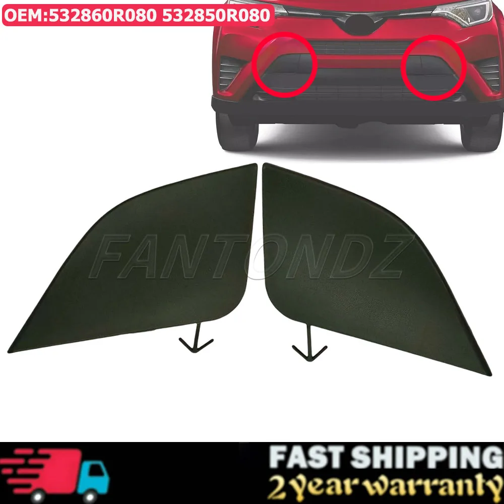 Yollky Capuchon De Crochet De Remorquage Pour Pare-chocs Avant Gauche Et Droit Pour Toyota RAV4 2016-2018 | Durable Et Robuste | 532850R080, 532860R080 | Capuchon De Trou De Crochet De Remorquage