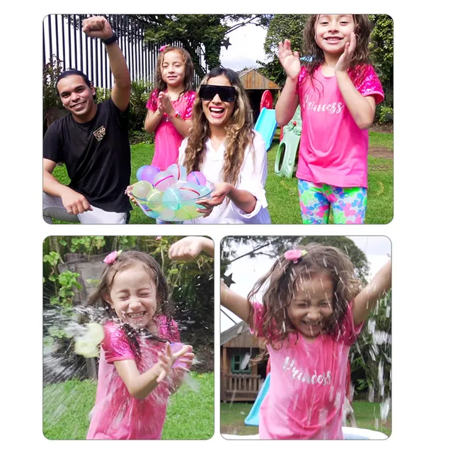 Funny Water Ball Bomb Toy Reusable Water Absorbent Ball Suction Balloon Splash Balls For Kids Outdoor Garden Playing Water Toys 5