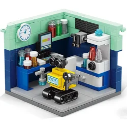 Mini Street View Dreams: Creative Building Blocks Set - Racer, Doctor, Painter, Musician, Scientist, Pastry Chef, Cameraman, Astronaut (8969-6)